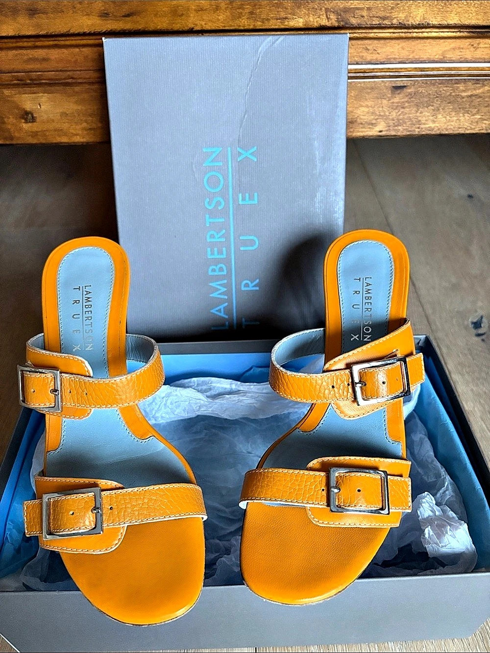 Lambertson Truex Strappy Heels Orange EU 37 US 7